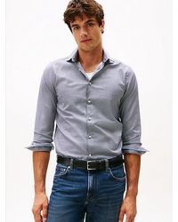 Tommy Hilfiger - Smart Casual Slim Fit Dobby Overhemd Met Ruit - Lyst