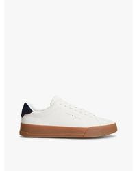 Tommy Hilfiger - Logo Court Trainers With Leather - Lyst