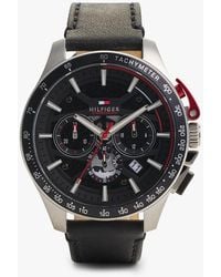 Tommy Hilfiger - Leather Strap Chronograph Watch - Lyst