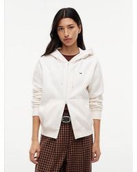 Tommy Hilfiger - Tommy Jeans Flag Embroidery Fleece Zip Thru Hoody - Lyst