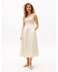 Tommy Hilfiger - Vestido Midi De Lino The Sofia Capsule - Lyst