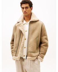 Tommy Hilfiger - Veste Aviateur Smart Casual En Cuir Zippée - Lyst