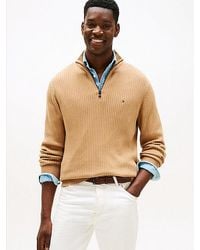Tommy Hilfiger - Trui Met Kasjmier En 1/4-Rits - Lyst