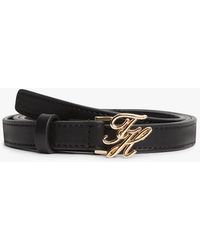 Tommy Hilfiger - Logo Plaque Buckle Leather Belt - Lyst