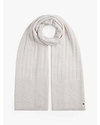 Tommy Hilfiger - Hilfiger Flag Fluffy Scarf With Wool - Lyst