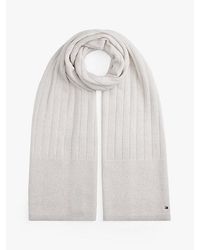 Tommy Hilfiger - Fluffy Sjaal Met Wol En Hilfiger-Vlag - Lyst