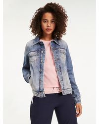 Tommy Hilfiger Regular Fit Truckerjack - Blauw