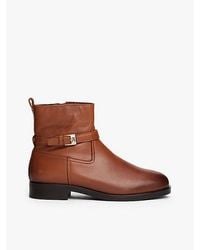 Tommy Hilfiger - Leren Laars Met Gesp - Lyst