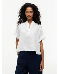 Tommy Hilfiger - Oversized Blouse Van Puur Linnen Met Korte Mouwen - Lyst