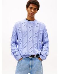 Tommy Hilfiger - Pullover Intrecciato Con Distintivo Tommy - Lyst