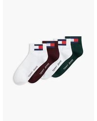 Tommy Hilfiger - Tommy Jeans 4 Pack Flag Ankle Socks - Lyst