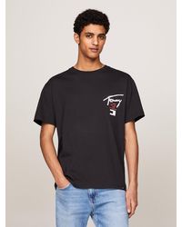 Tommy Hilfiger - T-shirt à col ras-du-cou et logo au dos - Lyst