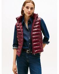 Tommy Hilfiger - Getailleerde Waterafstotende Donsbodywarmer - Lyst