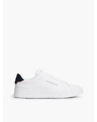 Tommy Hilfiger - Logo Court Trainers With Leather - Lyst