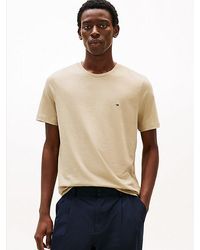 Tommy Hilfiger - T-Shirt Met Ronde Hals En Geborduurde Vlag - Lyst