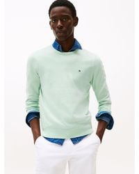 Tommy Hilfiger - Flag Embroidery Crew Neck Jumper - Lyst