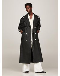 Tommy Hilfiger - Double Breasted Oversized Trench Coat - Lyst