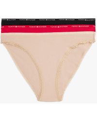 Tommy Hilfiger - Lot De 3 Culottes À Bordures En Dentelle - Lyst