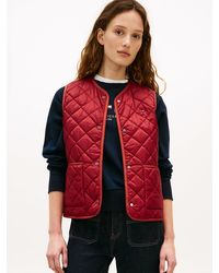 Tommy Hilfiger - Shiny Lightweight Padded Quilted Gilet - Lyst