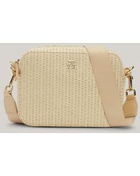 Tommy Hilfiger - City Small Straw Crossover Bag - Lyst