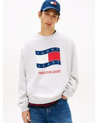 Tommy Hilfiger - 90S Wavy Flag Terry Crew Neck Sweatshirt - Lyst