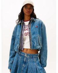 Tommy Hilfiger - Relaxed Gewatteerd Harrington Jack Van Denim - Lyst