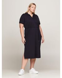 Tommy Hilfiger - Robe polo midi Curve à col ouvert - Lyst
