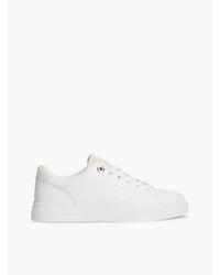 Tommy Hilfiger - Monogram Leather Cupsole Trainers - Lyst