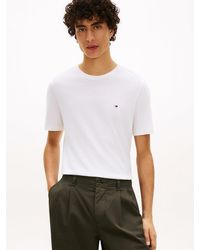 Tommy Hilfiger - Flag Embroidery Crew Neck T-shirt - Lyst
