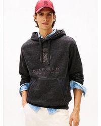 Tommy Hilfiger - Relaxed Fit Fleece Hoodie Met Varsity-Embleem - Lyst