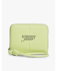 Tommy Hilfiger - Wrist Strap Metal Logo Zip-Around Wallet - Lyst