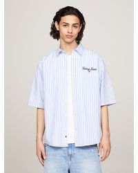 Tommy Hilfiger - Stripe Relaxed Short Sleeve Shirt - Lyst