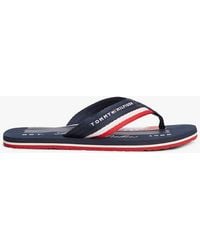 Tommy Hilfiger - Stripe Webbing Strap Flip-Flops - Lyst