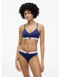 Tommy Hilfiger - Heritage Flag Logo Ribbed Thong - Lyst