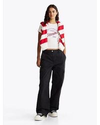 Tommy Hilfiger - Pantalón Cargo Mia De Talle Medio Y Corte Amplio - Lyst