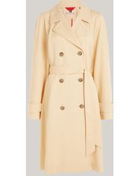 Tommy Hilfiger - Double Breasted Relaxed Trench Coat - Lyst