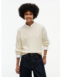 Tommy Hilfiger - Relaxed Cable Knit Jumper With Silk - Lyst