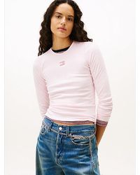 Tommy Hilfiger - Slim Fit Longsleeve T-Shirt Met Tommy-Badge - Lyst