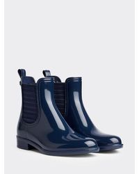 Tommy Hilfiger Gelakte Chelsea Regenlaars - Blauw