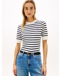 Tommy Hilfiger - Fine Knit Jersey Short Sleeve Jumper - Lyst