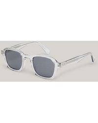 Tommy Hilfiger - Rechteckige Sonnenbrille mit Nietendetails - Lyst