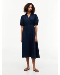 Tommy Hilfiger - Pure Linen Relaxed Midi Wrap Dress - Lyst