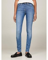 Tommy Hilfiger - Th Flex Como Mid Rise Skinny Jeans Met Fading - Lyst