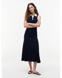 Tommy Hilfiger - Cable Knit Relaxed A-Line Midi Skirt - Lyst