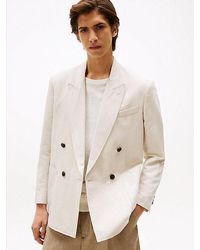 Tommy Hilfiger - Double-Breasted Blazer Van Linnenmix - Lyst