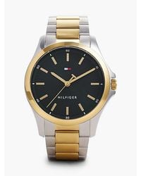 Tommy Hilfiger - Two Tone Dial Chain Link Watch - Lyst