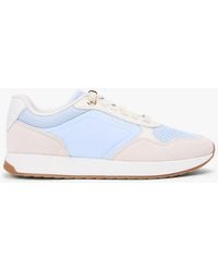 Tommy Hilfiger - Suede Mixed Texture Mesh Serrated Trainers - Lyst
