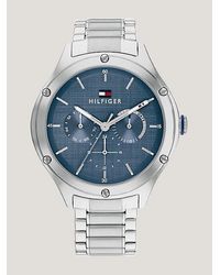 Tommy Hilfiger - Eisblaue Armbanduhr aus Edelstahl - Lyst