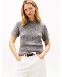 Tommy Hilfiger - Festive Wool Blend Short Sleeve Jumper - Lyst