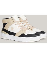 Tommy Hilfiger - Leather High-top Basketball Trainers - Lyst